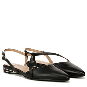 �i�`�����C�U�[ ���f�B�[�X �V���[�Y �T���_�� Naturalizer Hawaii Pointed Toe Slingback Flats Black Leather �u���b�N