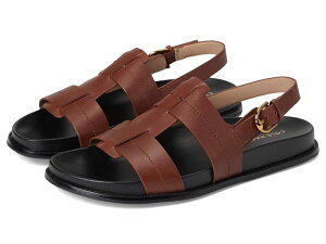 R[n[ fB[X V[Y T_ Cole Haan Marlee Fisherman Footbed Sandals Dark Cuoio Leat