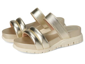 �R�[���n�[�� ���f�B�[�X �V���[�Y �T���_�� Cole Haan Zerograndouble Band Slide Sandalsoft Gold Talca �S�[���h