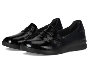 �N���[�N�X ���f�B�[�X �V���[�Y �T���_�� Clarks Ellowyn Penny Black Crinkle P �u���b�N