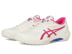 �A�V�b�N�X ���f�B�[�X �V���[�Y �X�j�[�J�[ ASICS Game FF Tennishoes Cream/Bright Ro �N���[��