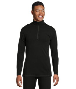 �X�}�[�g�E�[�� �����Y �g�b�v�X �V���c Smartwool Classic Thermal Merino Base Layer 1/4 Zip Black �u���b�N