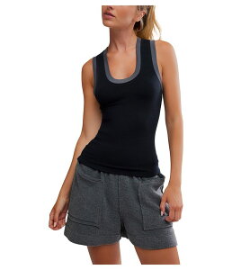 �t���[�s�[�v�� ���f�B�[�X �g�b�v�X �V���c Free People Longer Days Tank Black �u���b�N