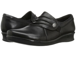 �N���[�N�X ���f�B�[�X �V���[�Y �X���b�|���E���[�t�@�[ Clarks Hope Roxanne Black Leather �u���b�N