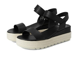 �\���� ���f�B�[�X �V���[�Y �q�[�� �T���_�� SOREL Cameron Flatform Sandal Black/Chalk �`���[�N