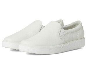 �G�R�[ ���f�B�[�X �V���[�Y �X�j�[�J�[ ECCO Soft 60 Premium Slip-On Sneaker White �z���C�g