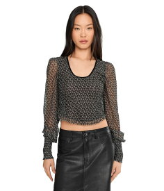 フリーピープル レディース トップス シャツ プリント ニット Free People Dottie Knitop - Printed Black Combo ブラック