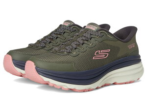 �X�P�b�`���[�Y ���f�B�[�X �V���[�Y �X�j�[�J�[ SKECHERS Max Cushioning Zirrus Hands Free Slip-Ins Olive Pink �s���N