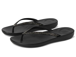 �t�B�b�g�t���b�v ���f�B�[�X �V���[�Y �T���_�� FitFlop Iqushion Sparkle Black �u���b�N