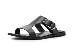�J���o���N���C�� ���f�B�[�X �V���[�Y �T���_�� Calvin Klein Meritt Black Leather �u���b�N