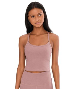 �r�����h���K ���f�B�[�X �g�b�v�X �V���c �N���b�v�h Beyond Yoga Spacedye Slim Racerback Cropped Tank Rosey Taupe Hea �g�[�v