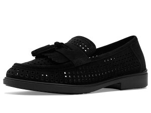 �G�R�[ ���f�B�[�X �V���[�Y �X���b�|���E���[�t�@�[ ECCO Dress Classic 15 Perforated Tassel Black Suede �u���b�N