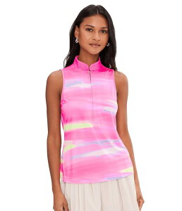 �W���C�~�[�T�h�b�N ���f�B�[�X �g�b�v�X �V���c �m�[�X���[�u Jamie Sadock Painted Sunset Sleeveless Front Zipink �s���N