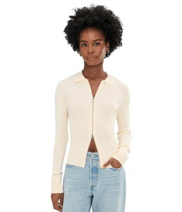 �T���N�`���A���[ ���f�B�[�X �A�E�^�[ �j�b�g�E�Z�[�^�[ ���u Sanctuary Onlyours Ribbed Zip Sweater Collagen