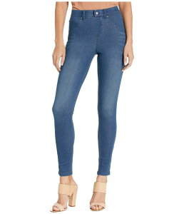 �q���[ ���f�B�[�X �{�g���X �f�j���p���c ���M���X �n�C�E�G�X�g HUE High-Waist Ultra Soft Denim Leggingsteely Blue Was �u���[