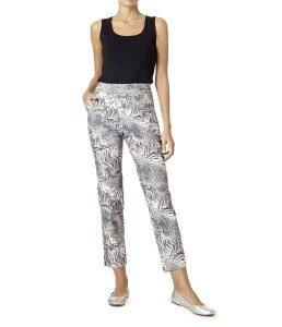 �q���[ ���f�B�[�X �{�g���X �J�W���A���p���c HUE Mixed Animal Chino Skimmer w/ Side Slits Beige Multi �x�[�W��