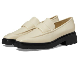 ���B���X ���f�B�[�X �V���[�Y �X���b�|���E���[�t�@�[ ���U�[ Vince Robin Leather Loafer Moonlight White �z���C�g