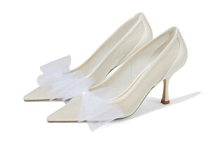 �X�`���A�[�g ���C�c�}�� ���f�B�[�X �V���[�Y �q�[�� Stuart Weitzman Blushing Bow 75 Pump Cream/White �z���C�g
