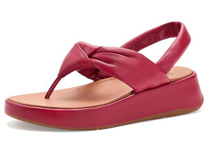 �t�B�b�g�t���b�v ���f�B�[�X �V���[�Y �T���_�� ���U�[ FitFlop F Mode Knot Soft Leather Back Strap Sandals Burnt Berry