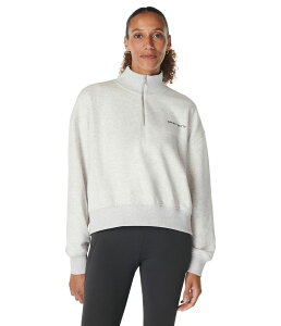 �X�E�F�b�e�B�x�e�B ���f�B�[�X �A�E�^�[ �p�[�J�[�E�X�E�F�b�g �n�[�t�W�b�v Sweaty Betty Revive Crop Half Zip Ice Grey Marl �O���[