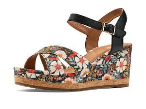 �N���[�N�X ���f�B�[�X �V���[�Y �q�[�� �t�����[�� �t�����[ Clarks Chicly Floral Black Printex �u���b�N