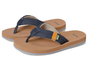 �T�k�[�N �����Y �V���[�Y �X���b�|���E���[�t�@�[ Sanuk Sawyer Navy Retro �l�C�r�[
