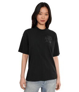 �I�[���Z�C���c ���f�B�[�X �g�b�v�X �V���c AllSaints Orlando Etta Tee Black 1 �u���b�N