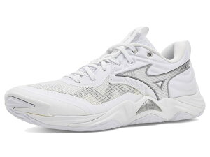 �~�Y�m ���f�B�[�X �V���[�Y �X�j�[�J�[ Mizuno Wave Momentum 4 Elite White/Silver �z���C�g