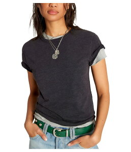 �t���[�s�[�v�� ���f�B�[�X �g�b�v�X �V���c Free People Nova Tee Black �u���b�N