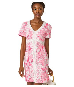 �����[�s�����b�c�@�[ ���f�B�[�X �g�b�v�X �����s�[�X Lilly Pulitzer Evita Short Sleeve Stretch Confetti Pink R �s���N