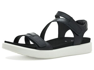 �G�R�[ ���f�B�[�X �V���[�Y �T���_�� ECCO Softhree Strap Black/Black �u���b�N