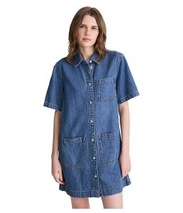���C�h�E�F�� ���f�B�[�X �g�b�v�X �����s�[�X �~�j �V���c �f�j�� Madewell Airy Denim Boxy Mini Shirtdress Pickett Wash �f�j��