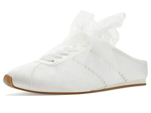 �o�b�W�F���[�~�V���J ���f�B�[�X �V���[�Y �I�b�N�X�t�H�[�h Badgley Mischka Willy White Crepe �z���C�g