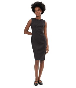�J���o���N���C�� ���f�B�[�X �g�b�v�X �����s�[�X�L���[�o �m�[�X���[�u Calvin Klein Sleevelesscuba Seam Detailed Sheath Black �u���b�N