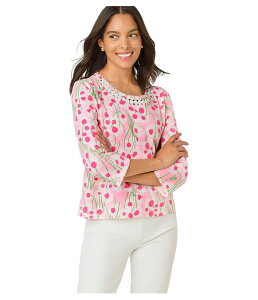 �����[�s�����b�c�@�[ ���f�B�[�X �g�b�v�X �V���c Lilly Pulitzer Clairmont 3/4 Sleeved Tri Conch Shell Pin