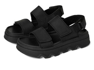 �\���� ���f�B�[�X �V���[�Y �T���_�� �A���N�� SOREL Kinetic Sunchase Ankle Strap Black/Sea Salt �u���b�N