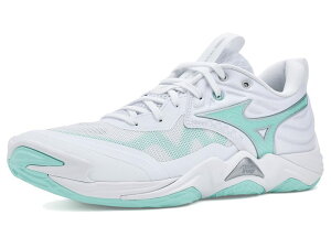 �~�Y�m ���f�B�[�X �V���[�Y �X�j�[�J�[ Mizuno Wave Momentum 4 Elite White/Blue Tint �z���C�g