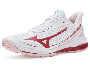 �~�Y�m ���f�B�[�X �V���[�Y �X�j�[�J�[ Mizuno Wavexceed Tour 7 AC White/Fiery Red �z���C�g