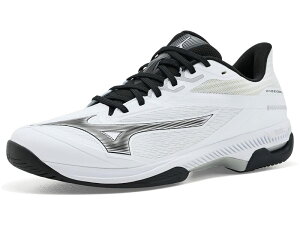 �~�Y�m �����Y �V���[�Y �X�j�[�J�[ Mizuno Wavexceed Court AC White/Black �z���C�g