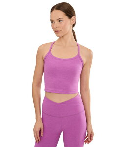 �r�����h���K ���f�B�[�X �g�b�v�X �V���c �N���b�v�h Beyond Yoga Spacedye Slim Racerback Cropped Tank Fun Fuchsia Hea �t���[�V��
