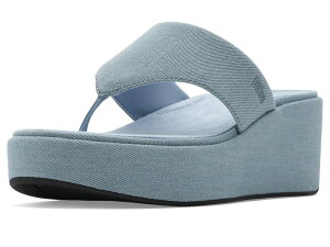 �t�B�b�g�t���b�v ���f�B�[�X �V���[�Y �q�[�� �T���_�� �f�j�� FitFloplatfforms Denim Wedge Toe-Post Sandals Light Denim �f�j��