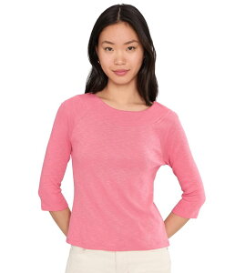 �j�b�N�v���X�]�[�C ���f�B�[�X �g�b�v�X �V���c NIC+ZOE 3/4 Sleeve Ballet Boatee Raspberry