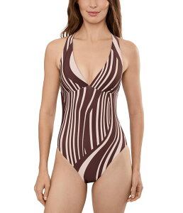 �V�[�t�H���[ ���f�B�[�X ���� �㉺�Z�b�g V�l�b�N Seafolly Coastline Deep V-Neck One-Piece Cocoa �R�R�A