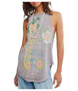 �t���[�s�[�v�� ���f�B�[�X �g�b�v�X �V���c �O���t�B�b�N Free People We The Free Rosie Graphic Tank Grey Combo �O���[