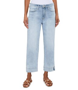 �����@�v�[�� ���T���[���X ���f�B�[�X �{�g���X �f�j���p���c �W�[���Y Liverpoolos Angeles Kennedy Mid-Rise Crop Straight Jeans with Wide Hem and Slit 26.5inseam Breakwater