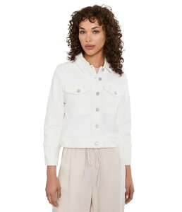 �����@�v�[�� ���T���[���X ���f�B�[�X �A�E�^�[ �R�[�g �N���b�v�h �W���P�b�g Liverpoolos Angeles Cropped Jacket with Bracelet Length Cuffed Sleeve White Diamond �z���C�g