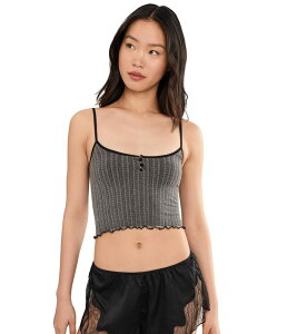 �t���[�s�[�v�� ���f�B�[�X �g�b�v�X �V���c Free People Snap Into It Henley Crop Black �u���b�N