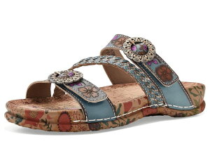 �X�v�����O�X�e�b�v ���f�B�[�X �V���[�Y �T���_�� L'artiste By Spring Step Ontheroad Blue Multi �u���[
