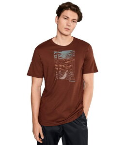 �X�}�[�g�E�[�� �����Y �g�b�v�X �V���c �O���t�B�b�N Smartwool Winding Trail Active Short Sleeve Graphic Tee Burnt Sienna