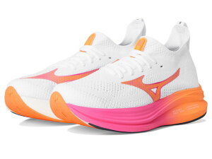�~�Y�m �����Y �V���[�Y �X�j�[�J�[ Mizuno Neo Zen Hanabi White/Tang Oran �z���C�g